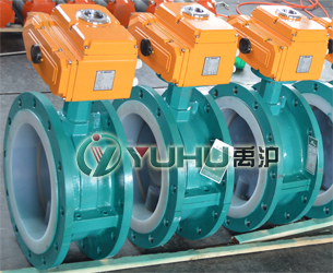 D941F46法兰式电动衬氟蝶阀 电动衬氟蝶阀