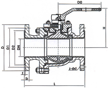 Q41F46手动衬氟球阀