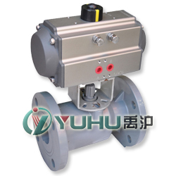 气动塑料球阀(法兰连接) 气动塑料球阀